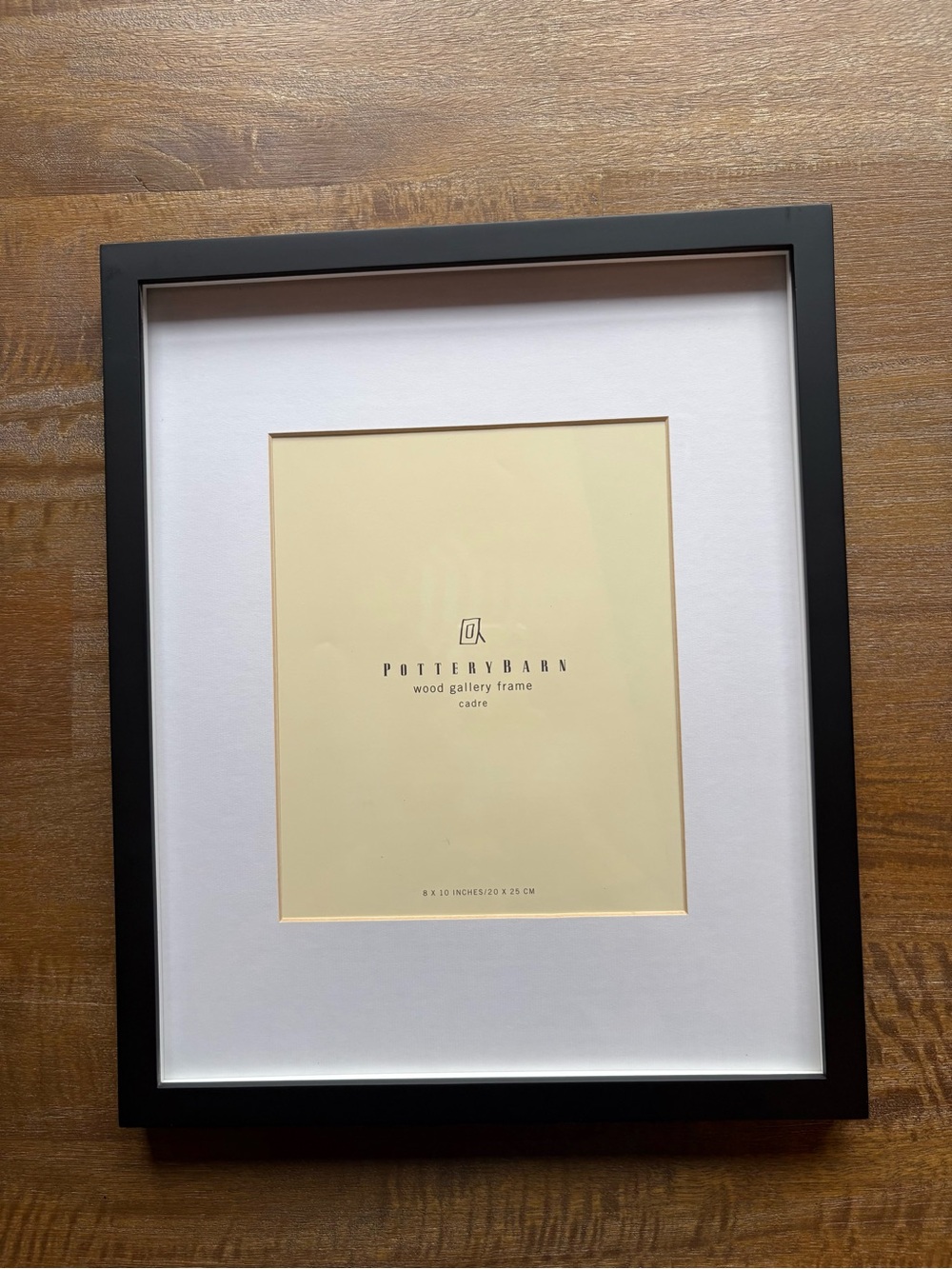 Pottery Barn Set of 2 Black Gallery Frame with White Double Mat. 8 x 10 Photos